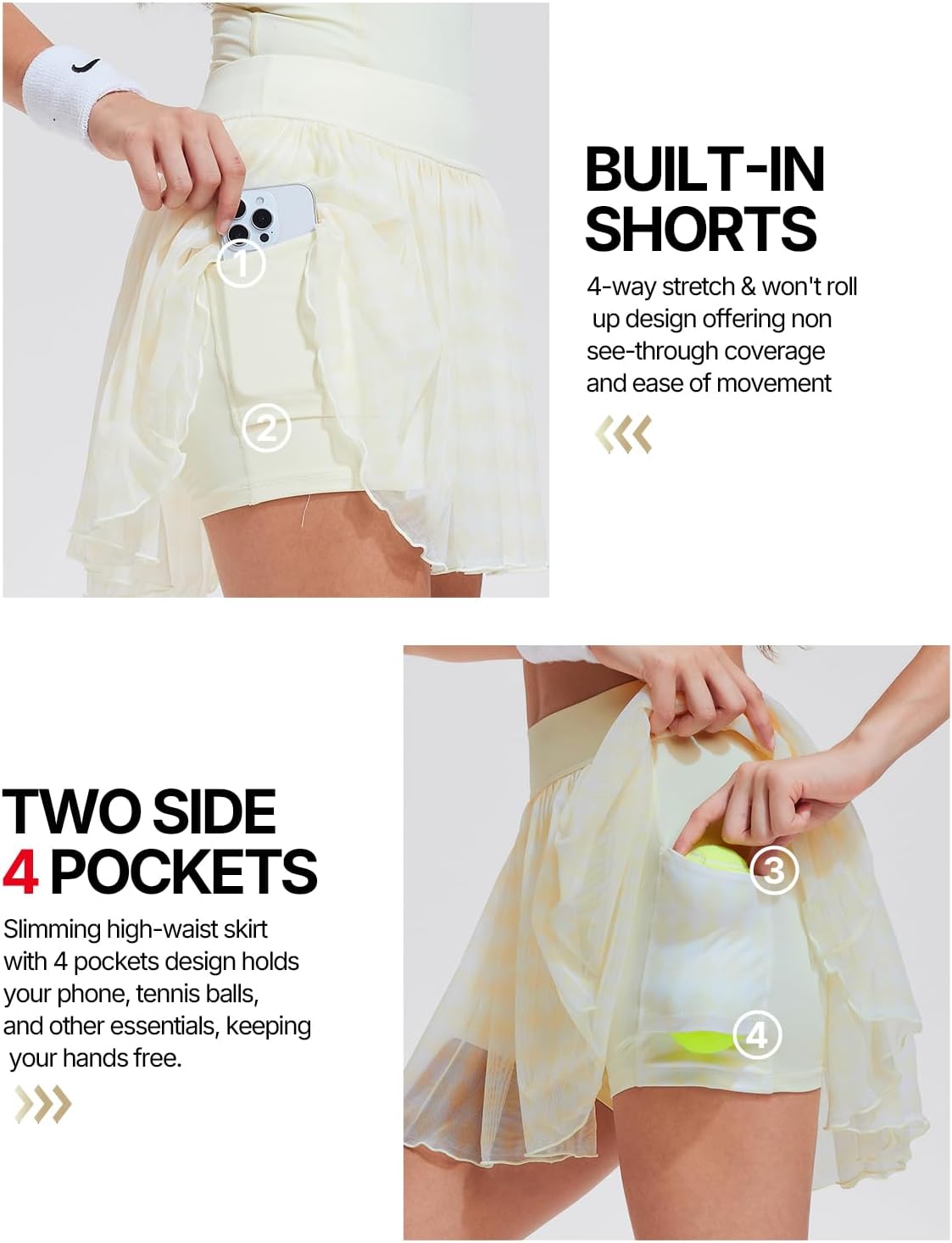 Women / Men Golf Sleeveless With Pockets Built-In Shorts Shorts - Image 3