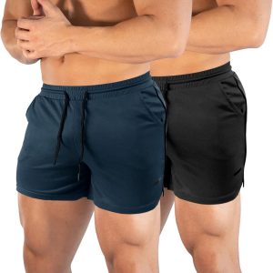 Men's Running Quick-Dry Mesh With Pockets Shorts