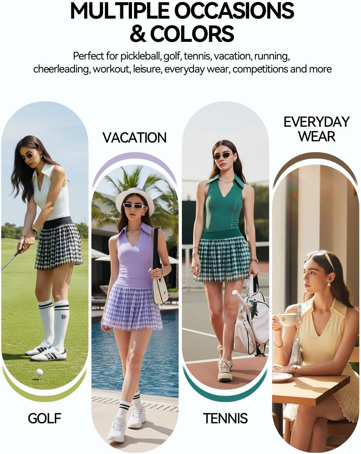 Women / Men Golf Sleeveless With Pockets Built-In Shorts Shorts - Image 6