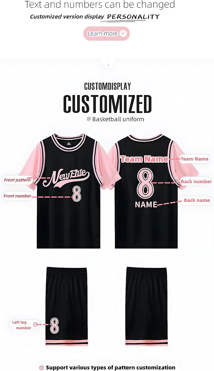 Kids / Women / Men Basketball Custom Quick-Dry Jersey - Image 3