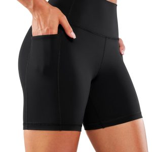 Women / Men Yoga Compression High-Waisted With Pockets Shorts