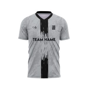 Grey Black Custom Football Team Jersey Design