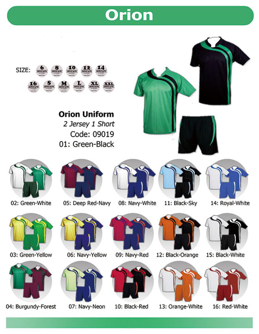 Orion 2 Match Shirts & 1 Short