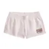 Light Pink High-Rise Smocked Waist Relaxed Straight-Leg Shorts