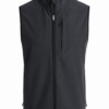 Black Sleeveless Zip-Up Vest with Stand Collar
