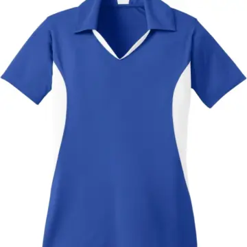 Royal Blue Color-Block Short-Sleeve Polo Shirt