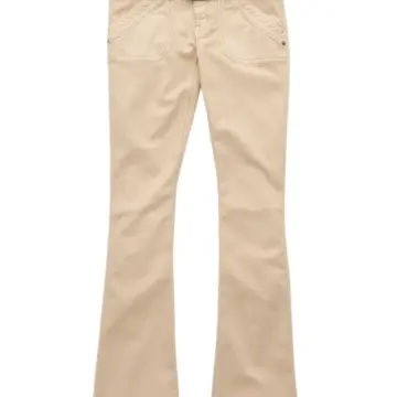 Beige High Rise Flared Pants with Belt