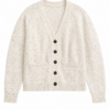 Off-White Donegal Knit Cardigan with Pockets